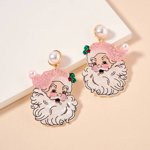 Christmas Santa Claus Dangling Earrings