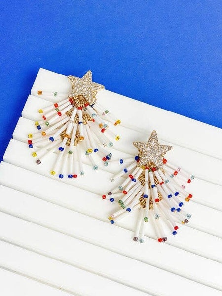 Holiday Fringe Dangle Earrings