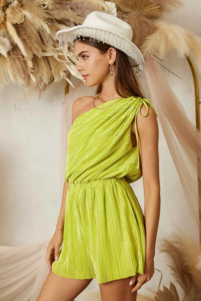 Lime Wave Romper