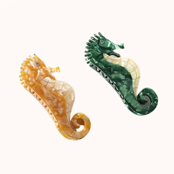 Yellow Seahorse Hair Claw