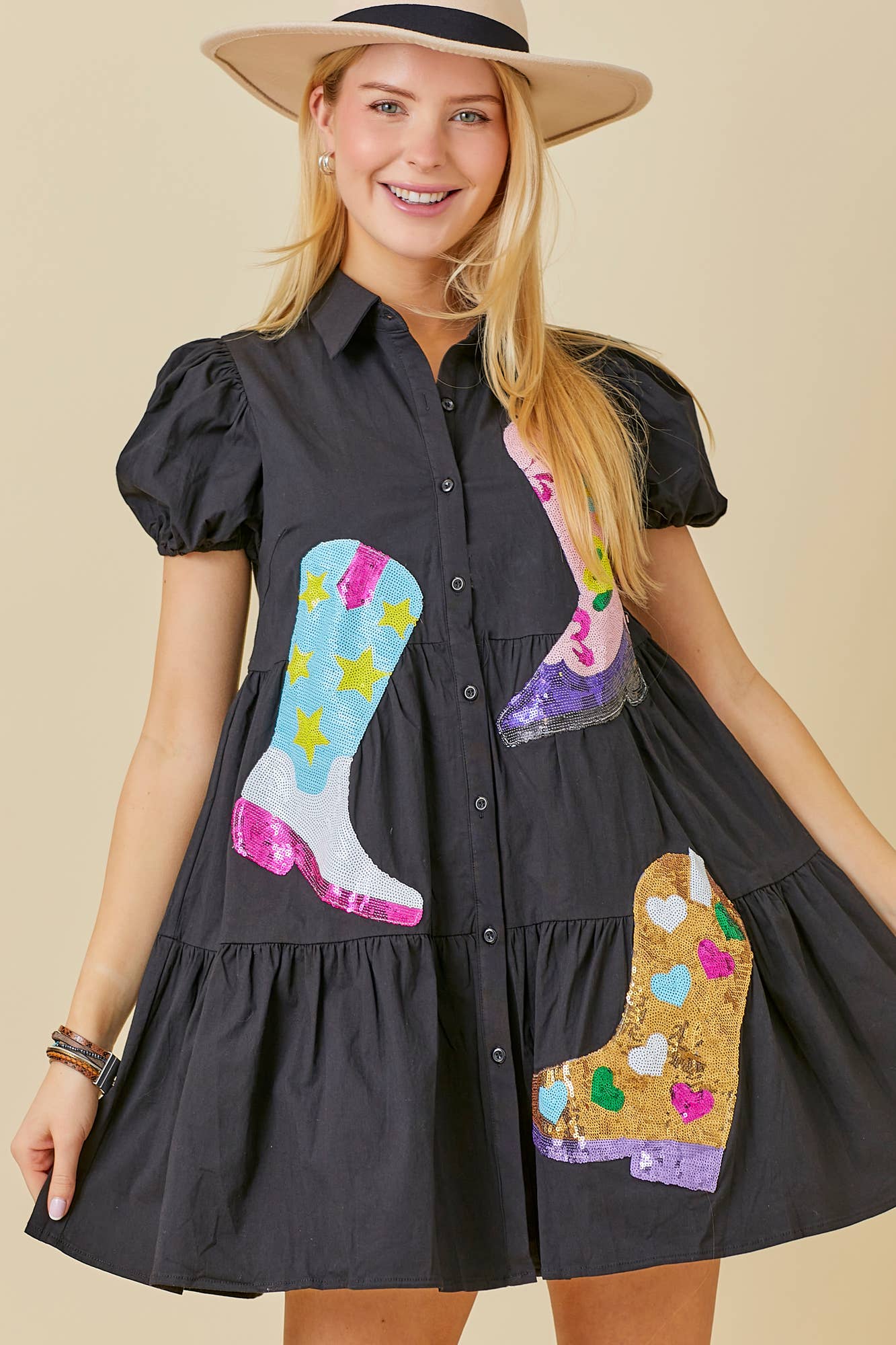 glitter dress and boots Sequin Boots Dress – Uncommonly Styled