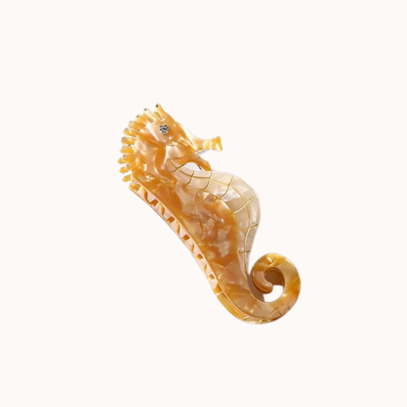 Yellow Seahorse Hair Claw