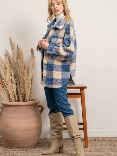 Gingham Sherpa Jacket