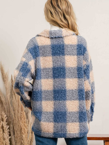 Gingham Sherpa Jacket