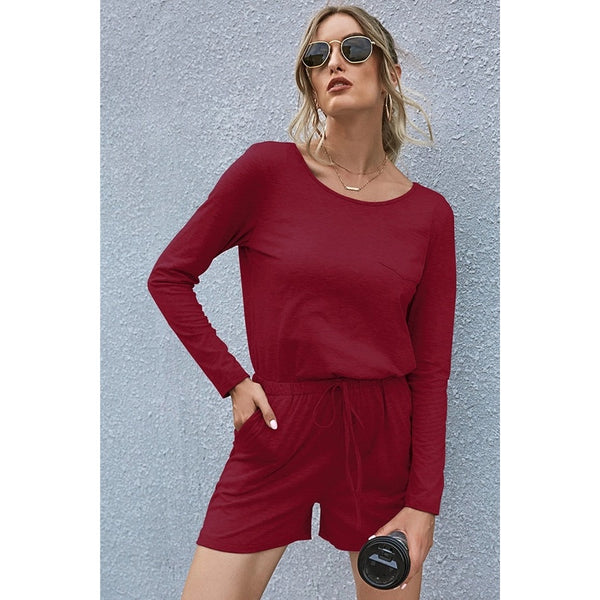 Burgundy Weekend  Romper